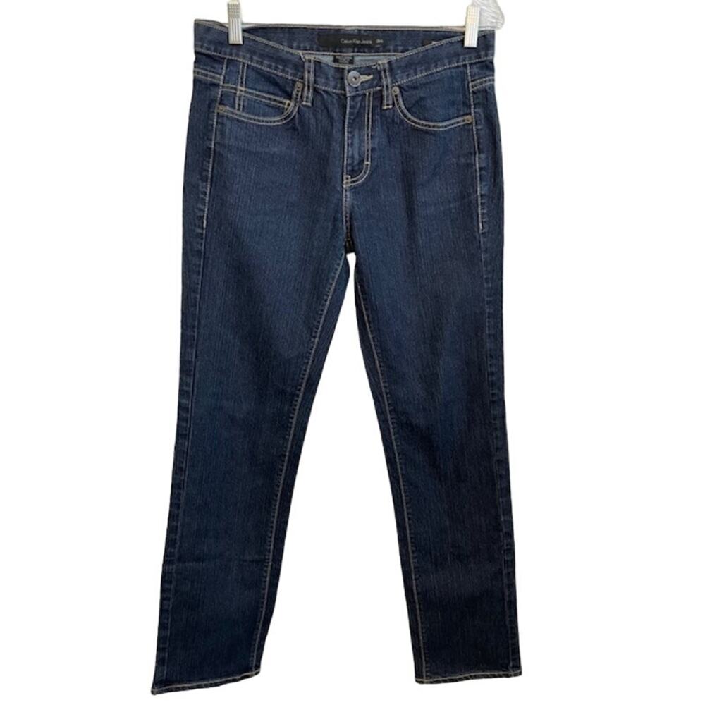 Calvin Klein Jeans woman's dark blue skinny jeans.